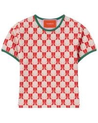 La DoubleJ - Monogram Ringer T-Shirt - Lyst