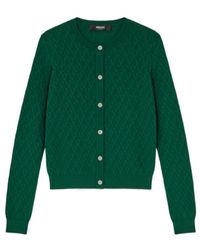 Versace - Pattern-Jacquard Knitted Cardigan - Lyst
