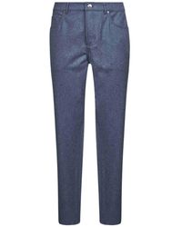 Brunello Cucinelli - Logo Patch Tapered Leg Trousers - Lyst