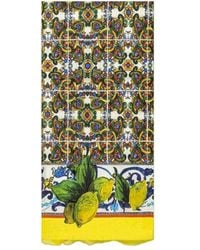 Dolce & Gabbana - Printed Silk Scarf - Lyst