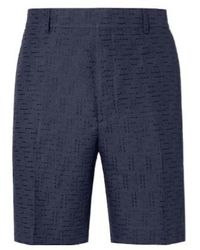 Fendi - Linen Ff Jacquard Shorts - Lyst