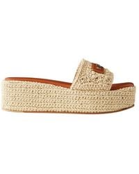 Versace - Platform Open-Toe Slides - Lyst