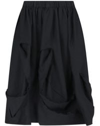 Comme des Garçons - Comme Des Garçons Elastic Waist Midi Skirt - Lyst