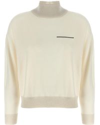 Peserico - Lurex Details Turtleneck Sweater - Lyst