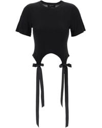 Simone Rocha - Bow Detailed Crewneck T-Shirt - Lyst