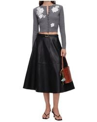 Self-Portrait - Floral-Applique Cropped Cardigan - Lyst