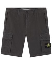 Stone Island - Buttoned Cargo Shorts - Lyst