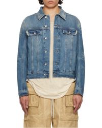 Rick Owens - Distressed Trucker Denim Jackets - Lyst