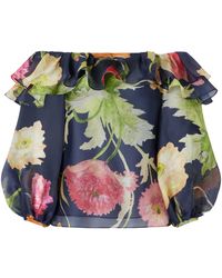 Carolina Herrera - Off-Shoulder Printed Top - Lyst