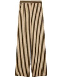 Max Mara - Cestino Striped Linen-Cotton Palazzo Trousers - Lyst