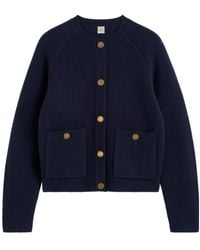 TOTEME - Totême Hammered Button Cardigan - Lyst