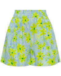 Marni - Tie-Dyed Logo Embroidered Shorts - Lyst