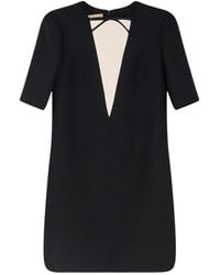 Valentino - Bow Detailed Short-Sleeved Dress - Lyst