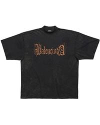 Balenciaga - Graphic Logo Printed Oversized-Fit T-Shirt - Lyst