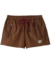 Miu Miu - Technical Drawstring Shorts - Lyst