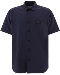 Sacai - Zip-Pocket Detailed Short Sleeved Buttoned Shirt - Lyst
