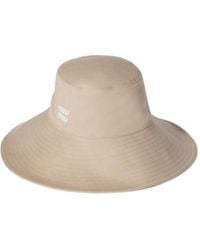 Miu Miu - Logo-Embroidered Bucket Hat - Lyst