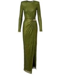 Self-Portrait - Chain-Detail Embellished Jersey Gown - Lyst