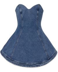 Magda Butrym - Denim Bustier Dress - Lyst
