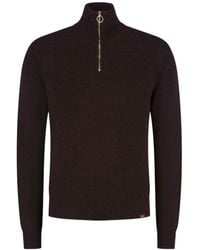 Paul & Shark - Ribbed-Knit Quarter-Zip Sweater - Lyst