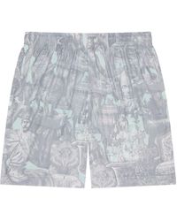 Givenchy - Statue-Print Swim Shorts - Lyst