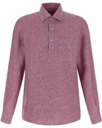 ZEGNA - Oasi Lino Polo Shirt - Lyst