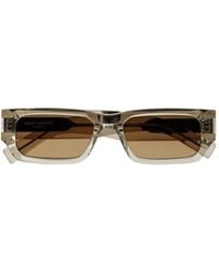 Saint Laurent - Eyewear Rectangular Frame Sunglasses - Lyst