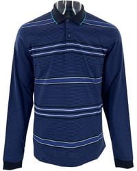 dunhill - Striped Long-Sleeved Polo Shirt - Lyst