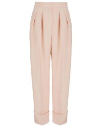 Giorgio Armani - Mid Rise Glitter Detailed Trousers - Lyst
