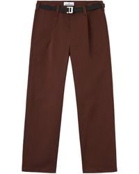 Stone Island - Pleated-Front Belted Trousers - Lyst