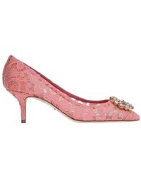 Dolce & Gabbana - Bellucci Embellished Lace Pumps - Lyst