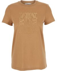 Max Mara - Logo Embroidered Crewneck T-Shirt - Lyst