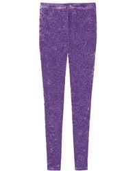 Saint Laurent - Velvet Straight Leg Trousers - Lyst
