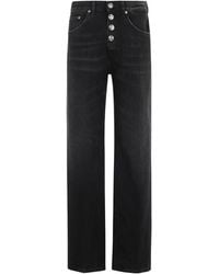 Dondup - Wide-Leg Buttoned Jeans - Lyst