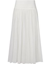 Rohe - Pleated Cotton Muslin Maxi Skirt - Lyst