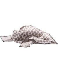 Brunello Cucinelli - Geometric-Print Silk Handkerchief - Lyst