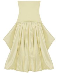 Jonathan Simkhai - Strapless Balloon-Skirt Midi Day Dress - Lyst