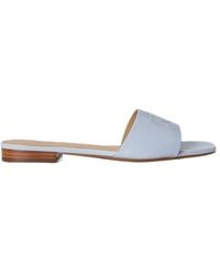 Ralph Lauren - Everley Logo-Embroidered Leather Sandals - Lyst