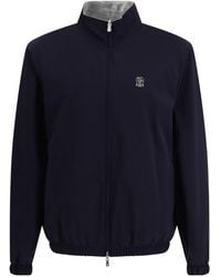 Brunello Cucinelli - Crest Embroidered Reversible Jacket - Lyst