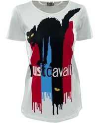 Just Cavalli - Logo Printed T-Shirt - Lyst
