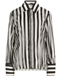 Sportmax - Striped Yarn Long Sleeve Shirt - Lyst