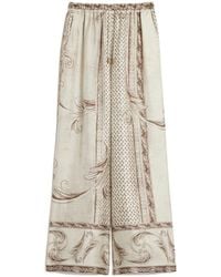 Max Mara - Rive Wide-Leg Printed Pants - Lyst