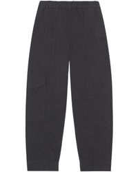 Ganni - Elasticated-Waistband Cargo Trousers - Lyst