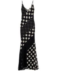 Nina Ricci - Polka-Dot Silk Maxi Dress - Lyst