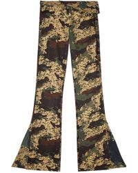 DIESEL - P-Affal Mixed Camo Printed Flared Trousers - Lyst