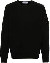Stone Island - Logo Patch Crewneck Sweatshirt - Lyst