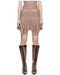 KNWLS - Tess Checked Ruffled Skirt - Lyst