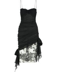 Alessandra Rich - Silk Mini Dress - Lyst