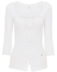 Chloé - Chloé Scoop-Neck Fitted Knit Cardigan - Lyst