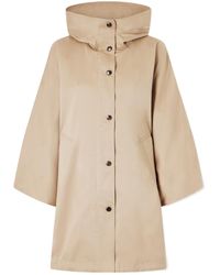 Brunello Cucinelli - Cotton And Linen Twill Hooded Outerwear Jacket With Monili - Lyst